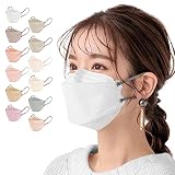 [雑貨の国のアリス] FANCYSHARP MASK 30枚 男女兼用 不織布 4D立体 波型 Beauty小顔マスク 3D カラーマスク フィット 密着 蒸れない 普通 小さめ バイカラー (Mサイズ, ホワイト)