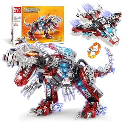 BDXEJV STEM 2 in 1 Dinosaurs Building Kits 422PCS, Compatible with Normal Dinosaurs Bricks, Toys for...