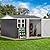 DWVO 10x10ft Metal Outdoor Storage Shed with Window, Lockable Tool Storage Sheds, Oversized Steel Garden Sheds with Sloped Roof for Backyard, Patio, Garage, Lawn, Gray