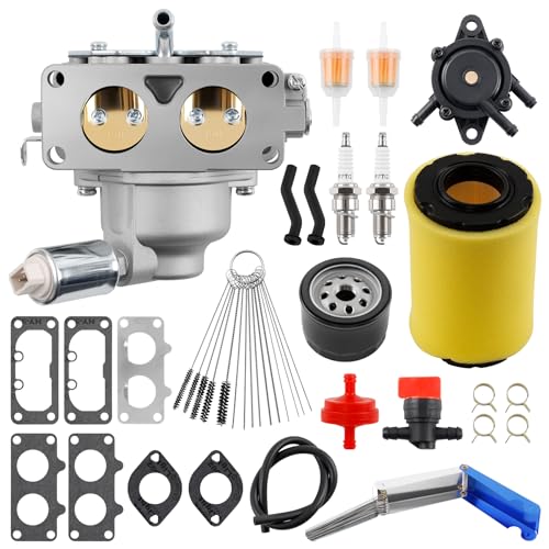 Carburetor Compatible with Select Husqvarna YTA22V46 YTA24V48 YTH22V46 YTH23V48 YTH24V48 46/48 Deck Riding Lawn Mowers Equipped with Briggs & Stratton V-Twin Engines