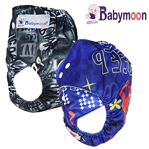 Image of Babymoon (Set of 2) Reusable Cloth Diaper, Premium Adjustable Size Waterproof Washable Pocket Cloth Diaper Nappie (SUV & Rockstar)