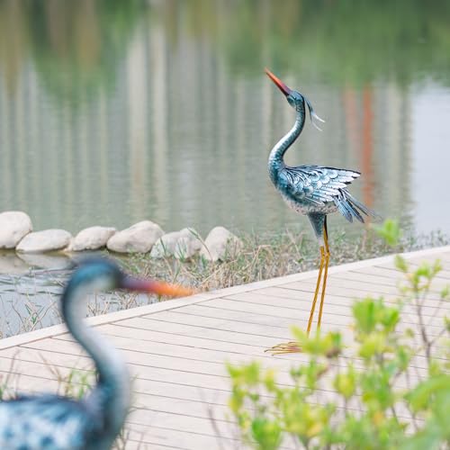Chisheenlargegardencranestatuesoutdoorsculpturesmetalyardartheronstatuesstandingforindooroutdoordecorbirdstatuesforpatiolawnporchdecorationssetof2  Urban Country Home Decor Chisheen large garden crane statues outdoor sculptures metal yard art heron statues standing for indoor outdoor decor bird statues for patio lawn porch decorations set of 2  urban country home decor