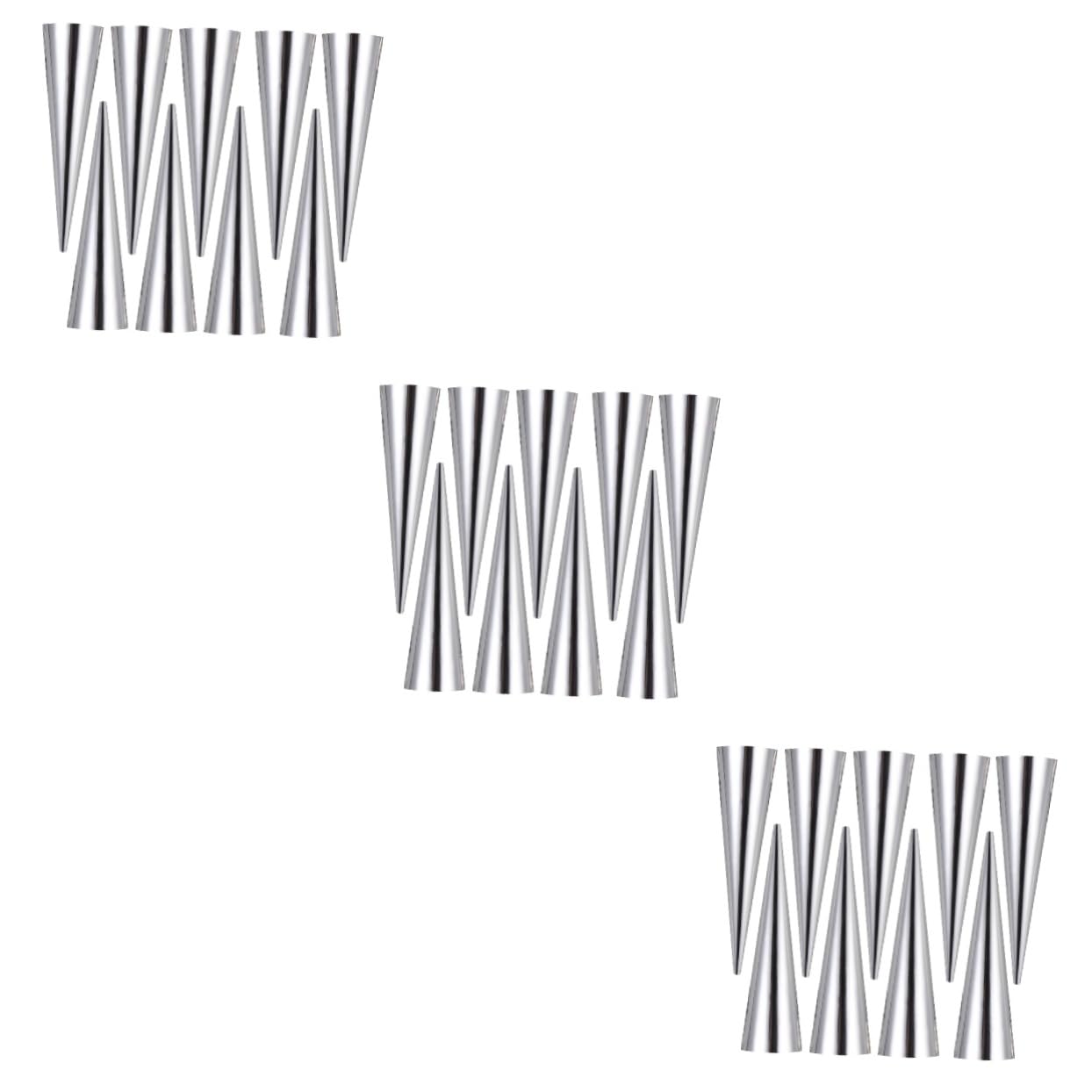 DECHOUS 27pcs Stainless Steel Conical Croissant Mould Baking Tools for Home Bakery for Bread Making and Croissant Preparation