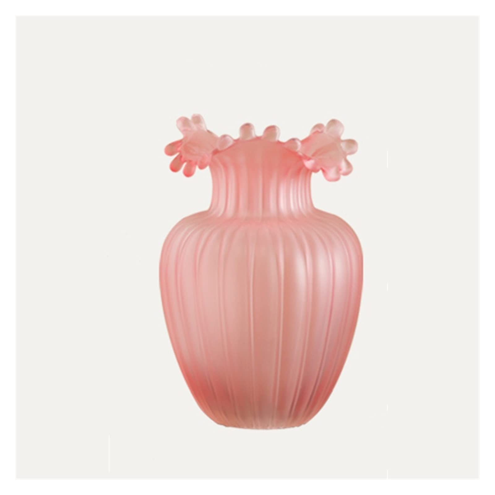 Vase en verre vague mate abstrait pour arrangement floral d'intérieur