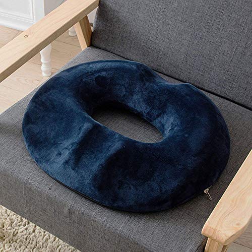 WSADZXC77 Coussin de Siège de Donut en Polyester, Coussin Orthopédique pour Hémorroïdes, Ergonomique Coussin Anti Escarres, pour Chaise Bureau Auto Voiture Fauteuil Roulant, 44cm x 41cm (Noir) – vue 5