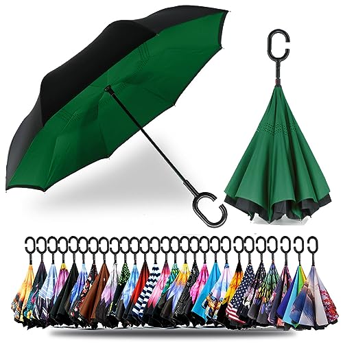 Image of SIEPASA Automatic Open Close Compact Travel Umbrella with Wind Vent Umbrella big size Lightweight Windproof Folding for men Women