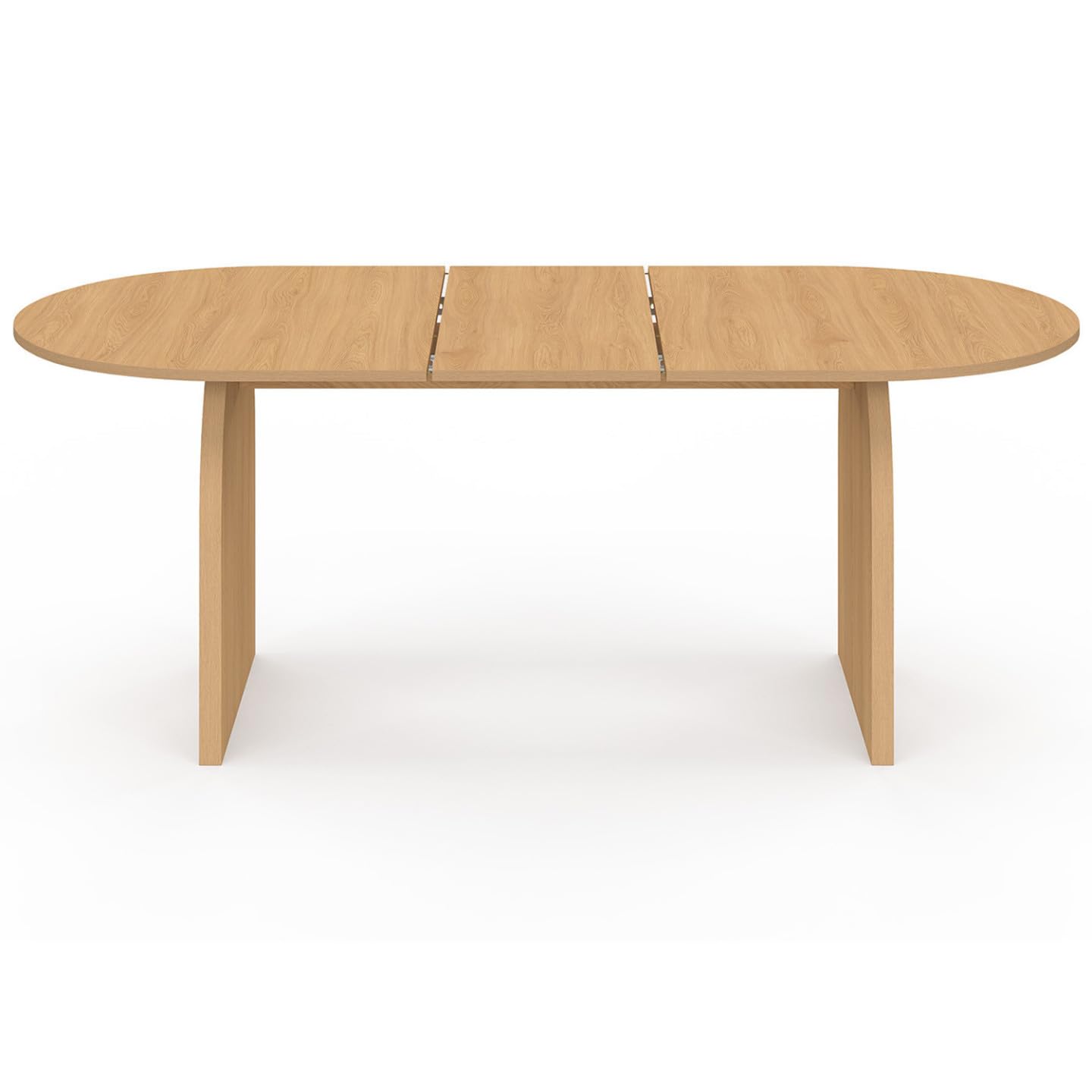 IDMarket - Tavolo da pranzo ovale japandi allungabile EDITH 6-10 persone in faggio effetto legno 160-200 cm