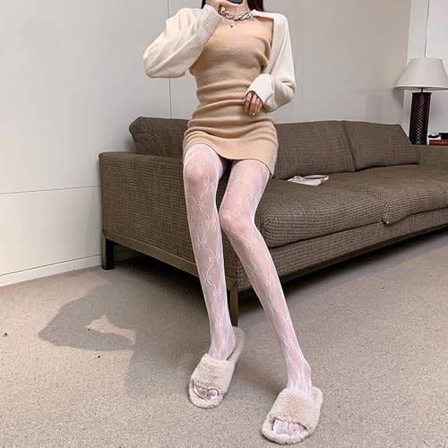 Tights for Women High Waist Fishnet Stockings Lace Leggings Floral Lace Pantyhose4