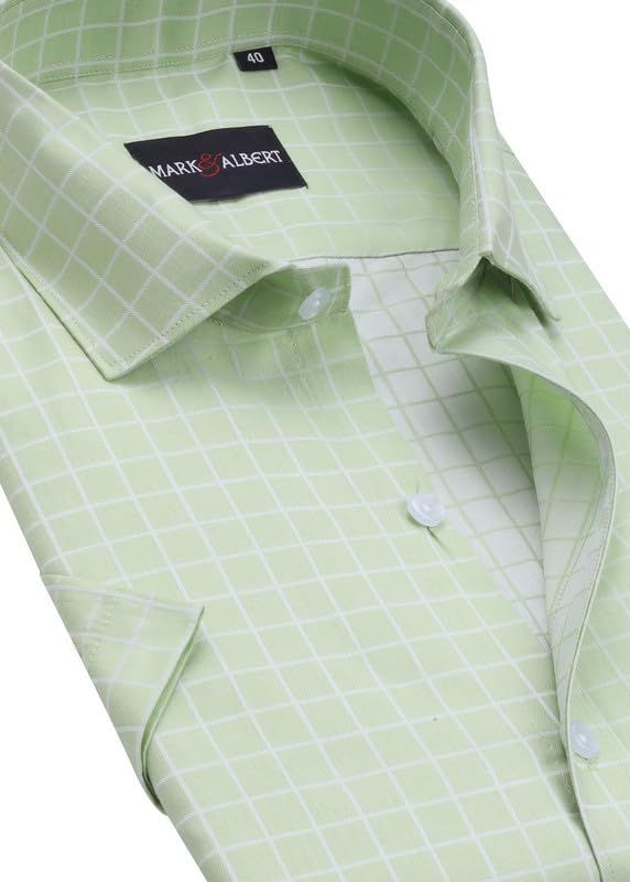 Image of MARK & ALBERT Mens Half Sleeves Checkered Regular Shirt