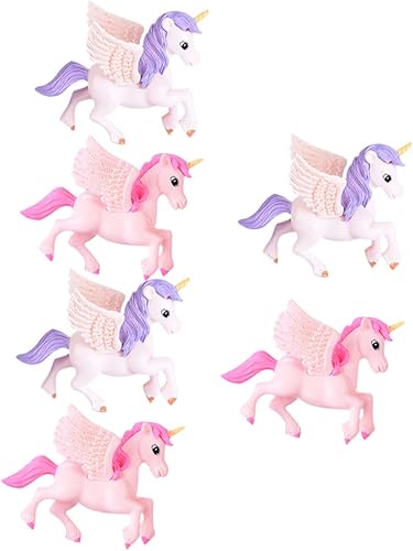 Miniatura 9 de Abaodam 24 Pcs Unicorn Garden Animal Tiny Unicorn Rainbow Cupcake Toppers Animal Collectble Figure Unicorn Party Favors Gifts Cakes Topper Party
