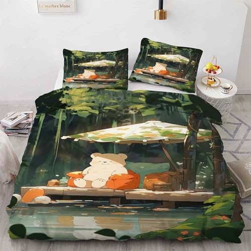 Housse de Couette Ours de Chambre Enfant et Adolescent