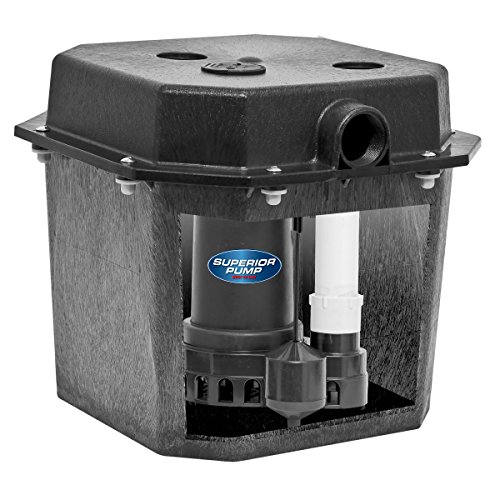 Superior Pump 92072 1/3 HP Pre-Assembled Submersible Remote Sink Drain Pump System