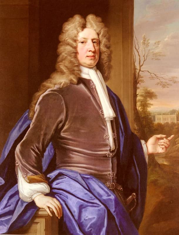 Toile George Dodington portrait 58x90 cm pour habiller un grand mur vide sans cadre