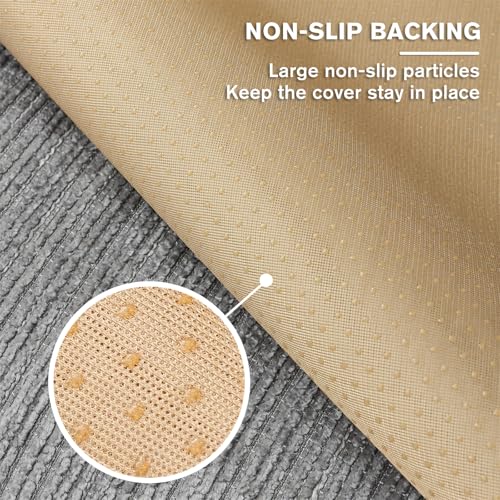 LINGKY Sofa Überzug Vintage Sofabezug rutschfest Sofaschoner Weiche Chenille 1/2/3/4 Sitzer Couch Überzug Sofaüberwürfe für U Form L Form Sektionssofa (Grau,70x70cm)