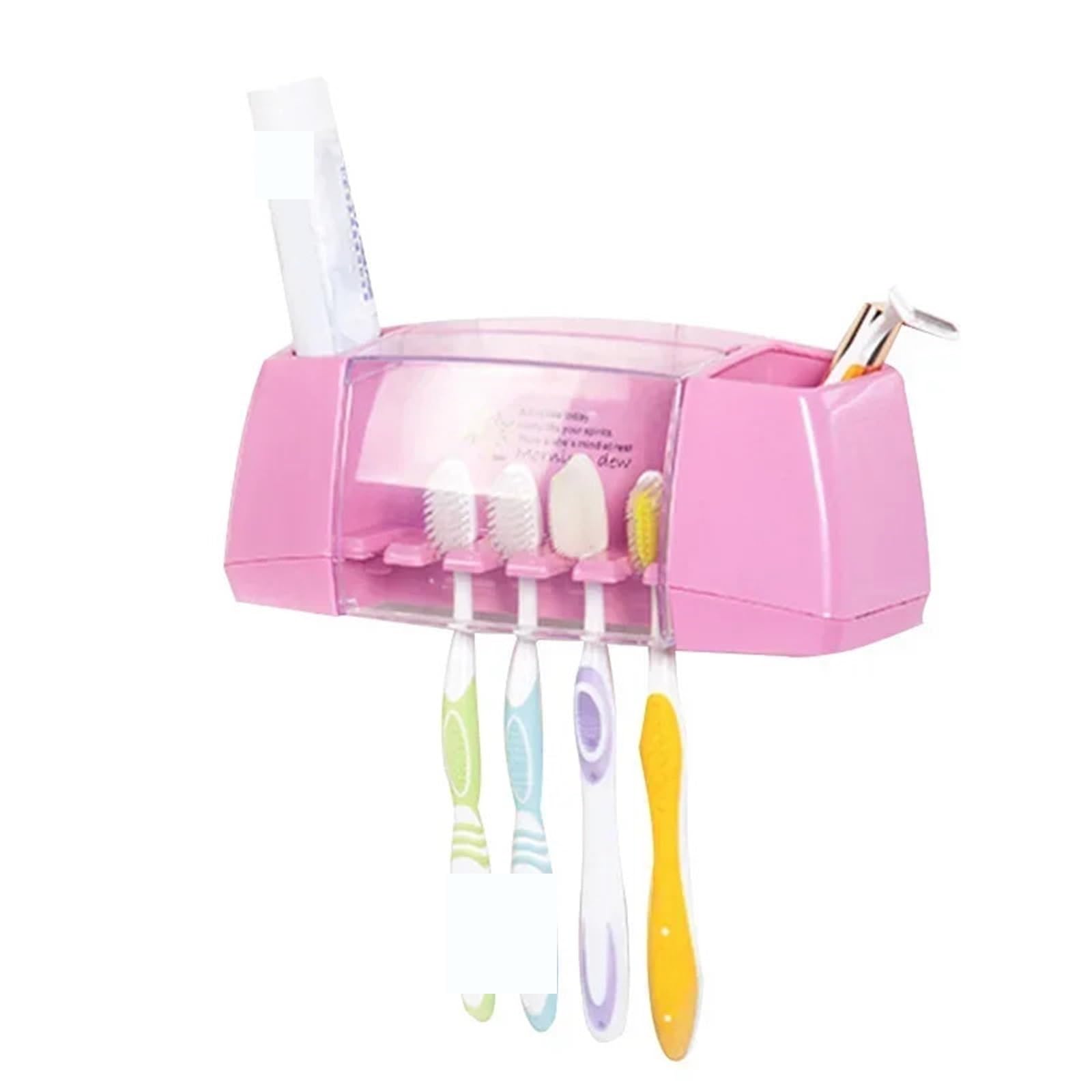 Portacepillos De Dientes De Pared Caja de Almacenamiento Multifuncional for cepillos Dientes