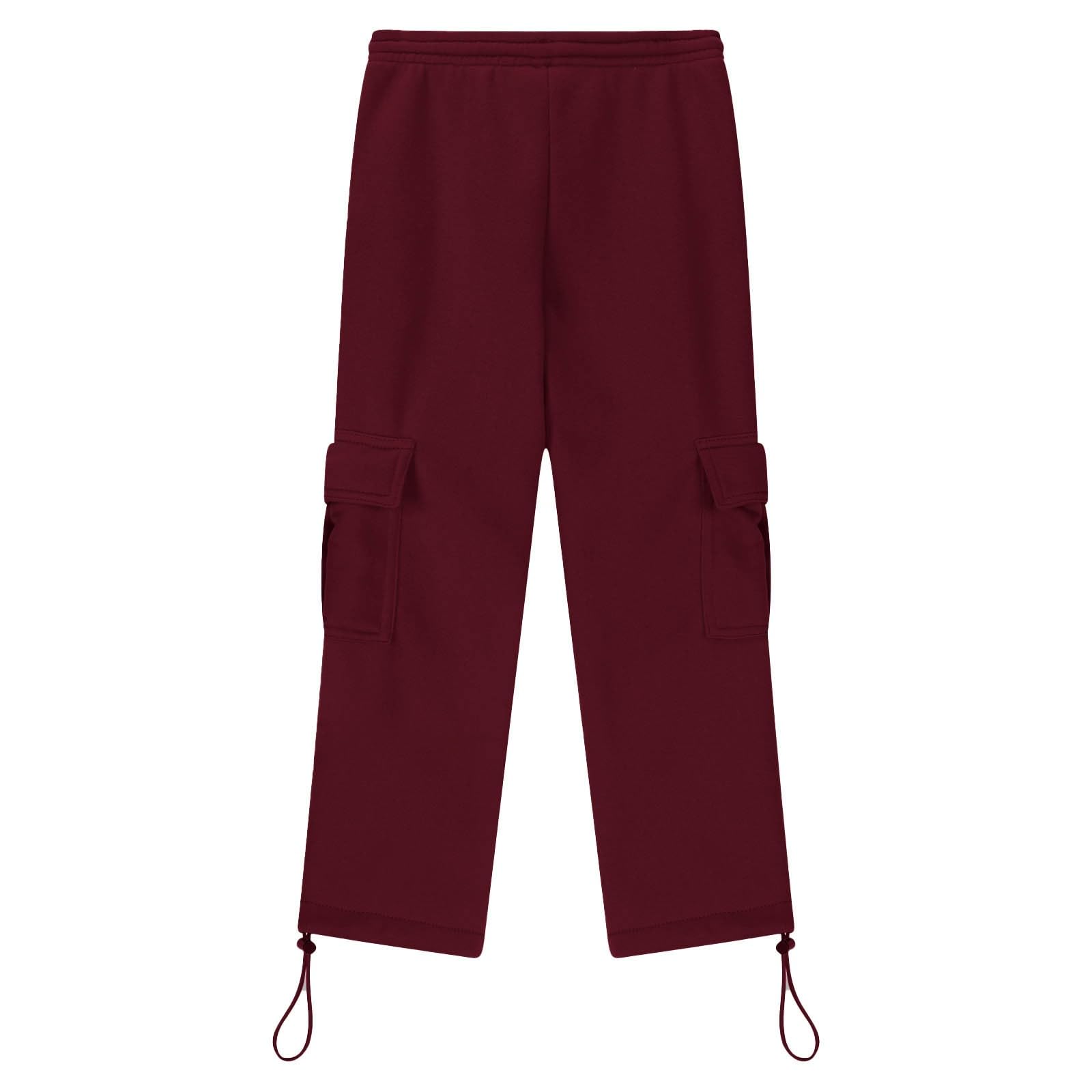 Cargo-Jogginghose für Jungen, Fleece, lässig, Baggy, Jogginghose, Trainingshose, Kinder, elastische Taille, Kordelzug, Sporthose mit Taschen