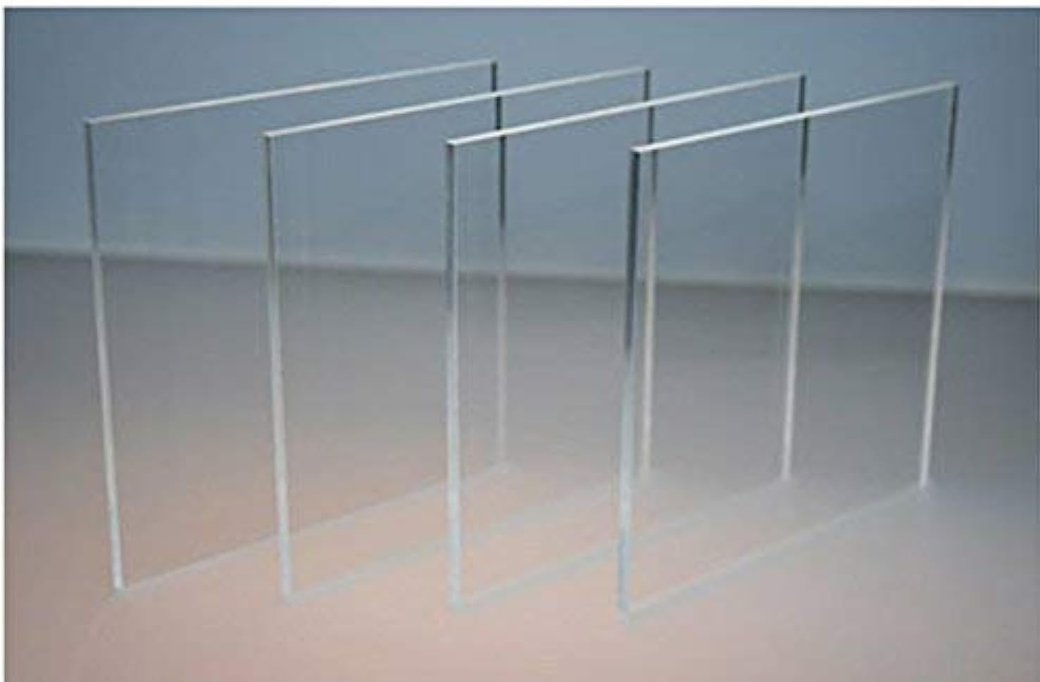 BIGIMALL Acrylic Sheet 3mm Transparent 6"x6" Pack of 4 pcs for Glass Painting High Gloss (3mm, 6x6, Transparent/Clear)