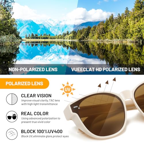 Polarized Cat Eye Sunglasses Fit Over Glasses for Women - Double-Sided AR Coating Polarized Lenses, UV400 Protection3