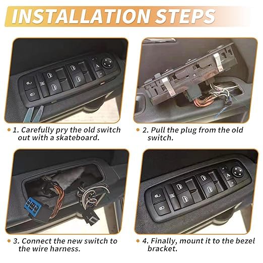 Front Right Driver Side Power Window Switch Window Control Switch for Suzuki APV 2004-2007 Black
