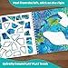 jackinthebox Sticker by Number Book Ocean Theme, 12 Scenes Puzzle Paint by Sticker Book + Colouring Pages, Gifts for Birthday, Party Favour Toys for Girls, Arts & Crafts for Kids Age 7 8 9 10