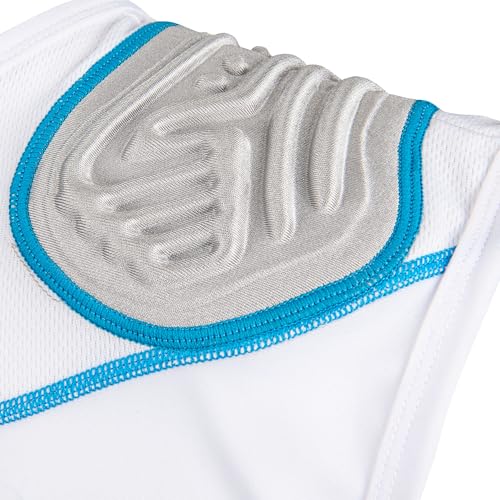 CHAMPRO Football Padded Compression Shirt Bull Rush-Camiseta de compresión de fútbol con Sistema de amortiguación Integrado, Blanco, Gris, S para Hombre