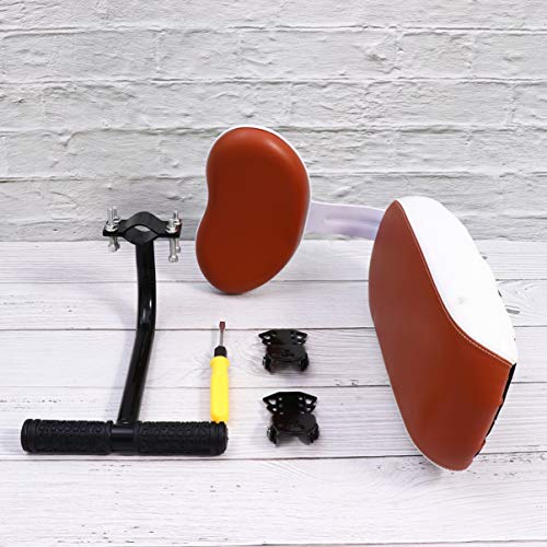 Garneck Conjunto de descanso de braço para assento traseiro de bicicleta de couro PU macio assento t