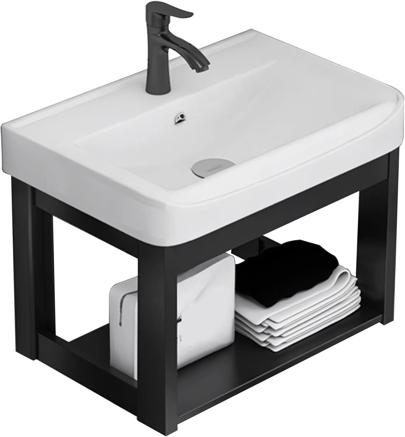INAIVU Wall Mounted Sink,Wall Mount Bathroom Sink,Floating