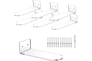 6 PCS Acrylic Floating Shoe Rack Wall Mount for Better Shoe Display