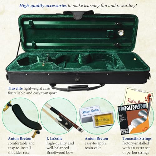 image for Cremona SV-800 Violin Bundle 4/4 Full Size – Setup, Ready to Play �