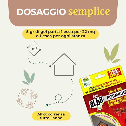 Albagarden Albakill - Esca Anti Formiche Veleno - Insetticida In Polvere Per Ambienti Esterni Orto Casa Scarafaggi Grillotalpa Insetti Pulci Zecche Lumache Solubile Antiformiche - 3