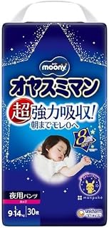 Oyasumi Man 女孩 L 30片 夜用 晚安用 纸尿裤 裤型 女孩 夜用 长时间吸收 防漏尿液(1件)