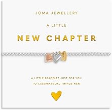 Joma Jewellery A LITTLE CHARMED MOMENTS NEW CHAPTER Silver, Gold & Rose Gold Plated Bracelet 17.5cm stretch