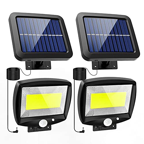 Solar Lights Outdoor Motion Sensor 2 Pack LED Solar Flood Lights Outdoor Security Light Motion Yard Solar Powered Lights Outside Waterproof IP65 with 3 Lighting Mode 120° Angle for Garden Patio Path
