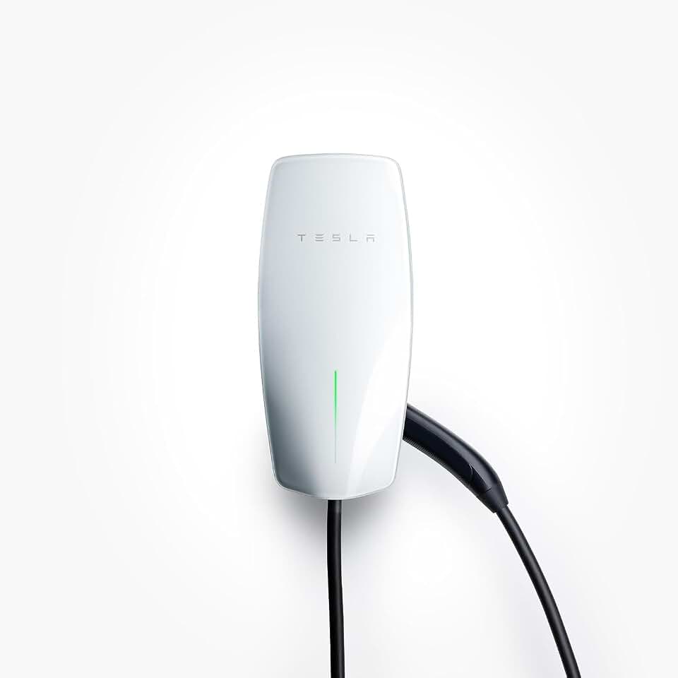 Tesla Universal Wall Connector - Electric Vehicle (EV) NACS / J1772 Charger with Dual Plug Type - Compatible for All North American EVs - Level 2 - up to 48A with 24' Cable