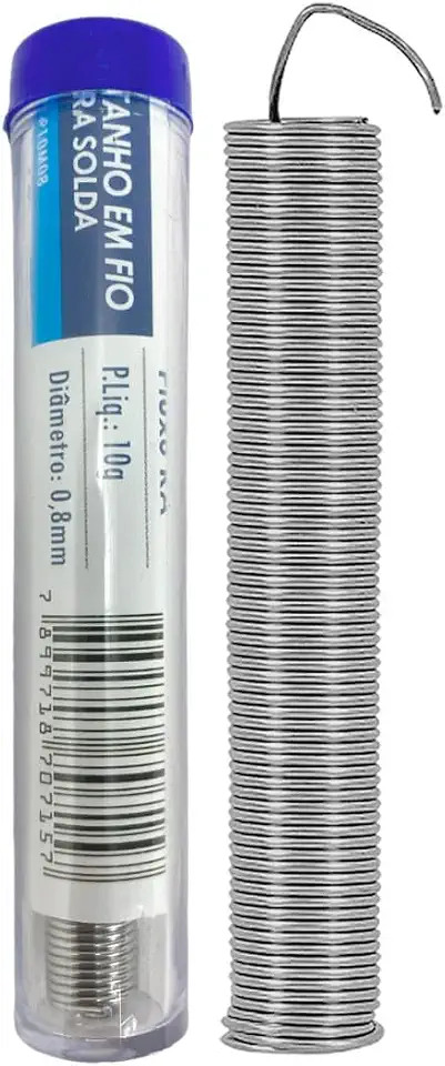 Tubo de Estanho para Solda 40x60 0,80mm 10g Componentes Eletrônicos Placas De Circuitos