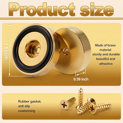 Pies de metal dorado para tabla de cortar 4 unidades miniatura 2