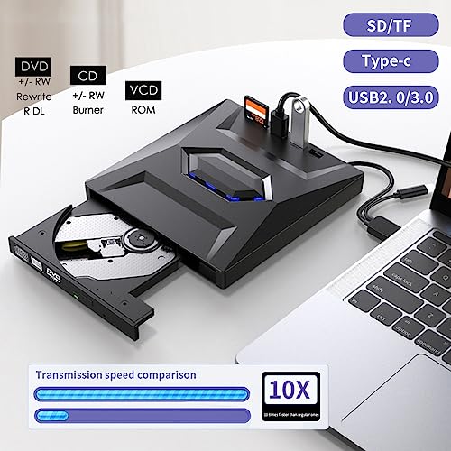Graveur de CD DVD Externe Solution PC sans Lecteur Windows 11 10 8 7