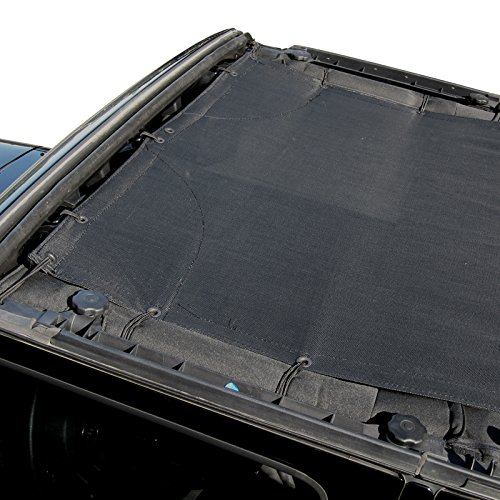 TUFFSHADE Compatible with Jeep Wrangler JK Full Mesh Sun Shade Cover Safari Bikini Top 2007-2017 4-Door Models Features Stowaway Pockets UV Protection 5-Year Warranty for JK4D by Rugged TUFF - Thumbnail 3