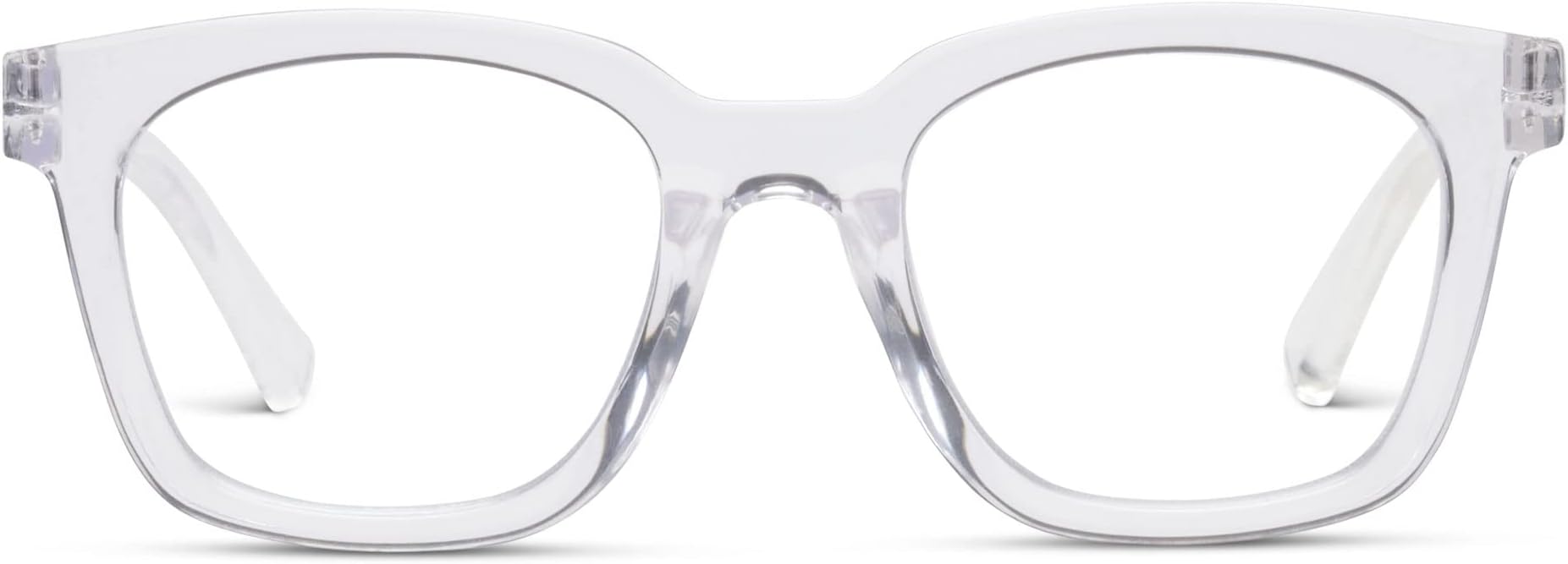 Women's to The Max Square Blue Light Blocking Reading Glasses, Clear, 49 + 2.5