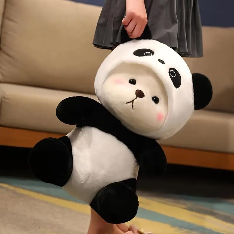 Image of Storescent Stuffed Animal Cute Plush Toy - Hugging Plush Squishy Pillow Toy Gifts (Hooded Hat Panda)