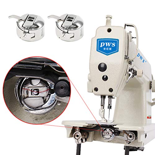 BUYGOO 4 Pieces Sewing Machine Bobbin Case Stainless Steel Bobbin Case for Front Loading 15 Class Machines