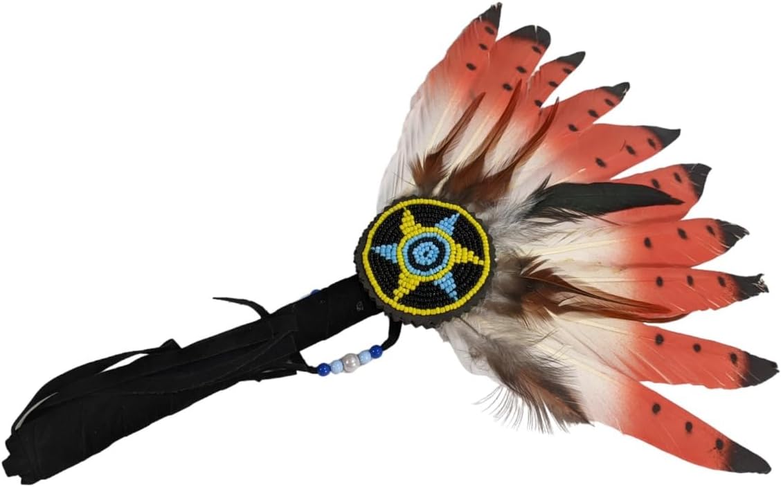 Replica Native American Real Feather Prayer Fan Chakapa Shakapa Bhumpa