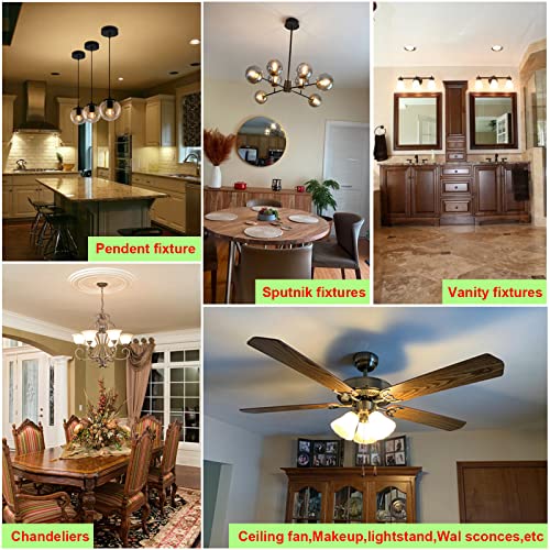 Arberlic Dimmable E26 Led Bulb 4W Equal E26 40 Watt Light Bulb Warm White 2700K E26 Edison Bulb Ac120V 400Lm G16.5 Light Bulb Led For Rustic Sputnik,Vanity,Chandeliers,Fan,Wall Sconces Pack Of 6 #TOP6