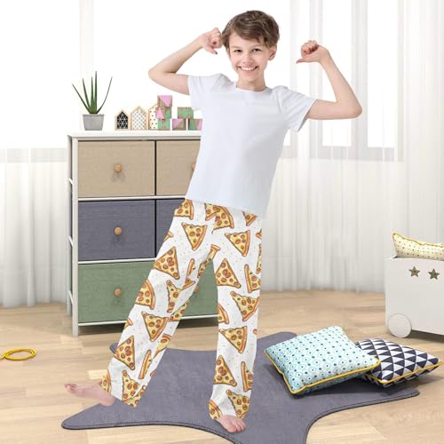 Pajama Pants Pizza Cartoon Pattern Long Sleep Pants Lounge Bottoms3