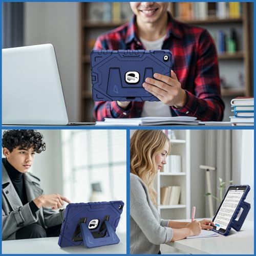 Fintie Case for iPad 6th / 5th Generation (2018 2017 Model, 9.7 Inch), iPad Air 2 (9.7 Inch), Fully-Body Rugged Heavy Duty Shockproof Protective Case with Built-in Kickstand for Kids, Navy Blue by FINTIE - Used condition - Image 7