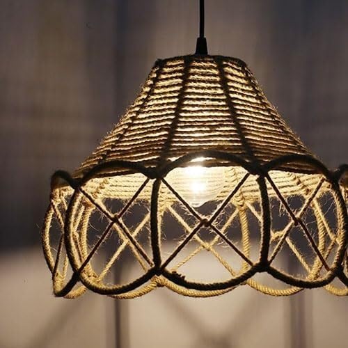 Lámpara de techo de metal con cesta de flores ideal para dar un toque acogedor al salón 6