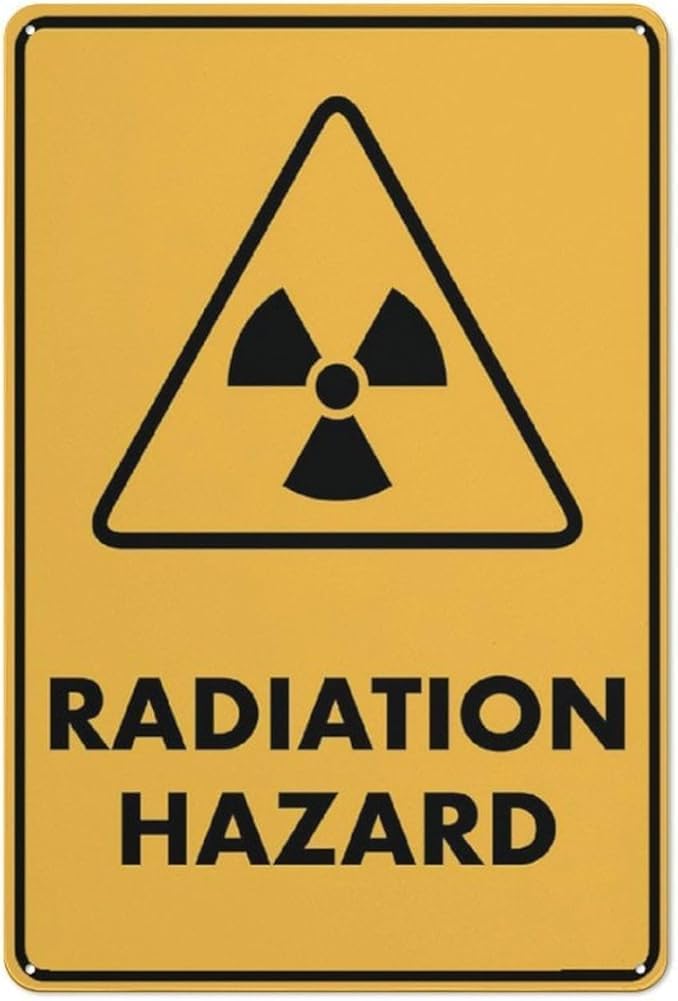 Caution Radiation Hazard Outdoor Metal Sign Metal Signs For Business Workplace Office Home Delivery Sign Road Garden Signs Gift For Women Men 8x12 Inch