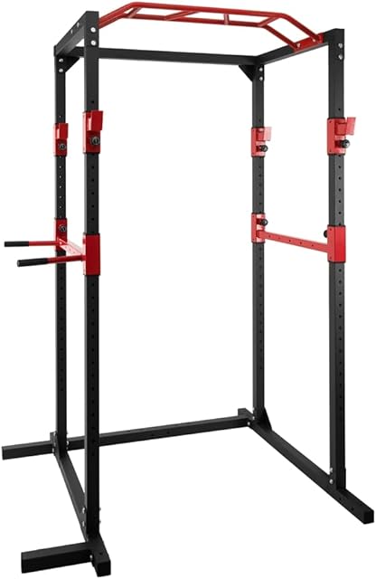 Ultrasport Multifunctional Power Rack, Basic Power Rack, Handle Set, consisting of rowing handle and tricep rope to expand your workout variants, for effective full body training, home gym, multi-gym