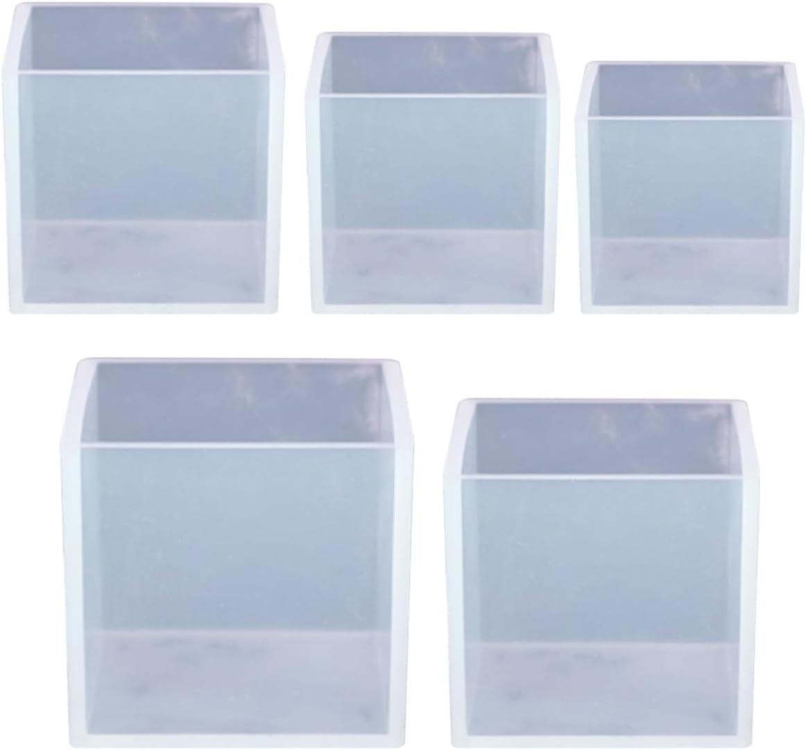 5pcs DIY Silicone Cube Mold for Craft Casting and Jewelry Making