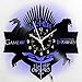 KingLive Game of Thrones - Orologio da parete in vinile, per la casa, fatto a mano, regalo di anniversario per uomini e donne, Vinile, LED., 12 pollice